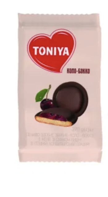 Печиво фасоване КОЛО-БОККО вишня в темній глазурі 145г